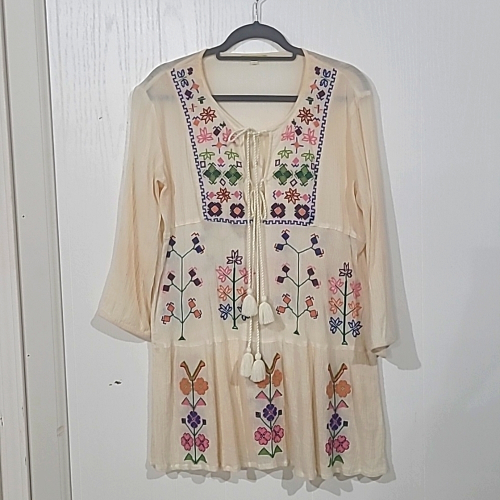 Gianni Bini Embroidered Coverup Dress